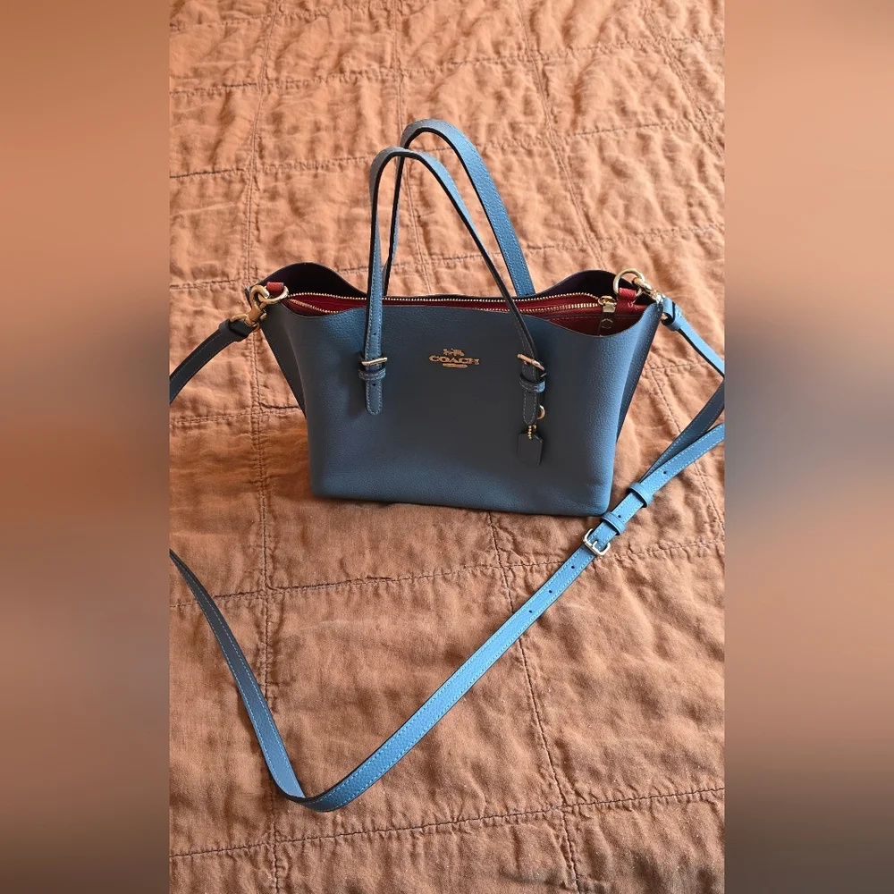 Coach Mollie Tote 25 Baby Blue - Picture 3 of 10